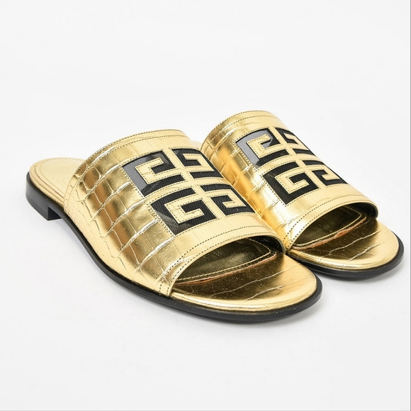 Givency Gold Slippers - Picture 2 of 10
